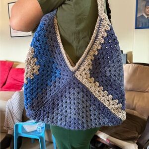 Handmade crochet market bag